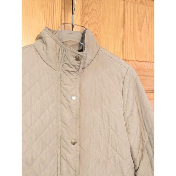 Telluride Snap Front Tan Diamond Quilted Jacket Women's Size Medium - Picture 3 of 14